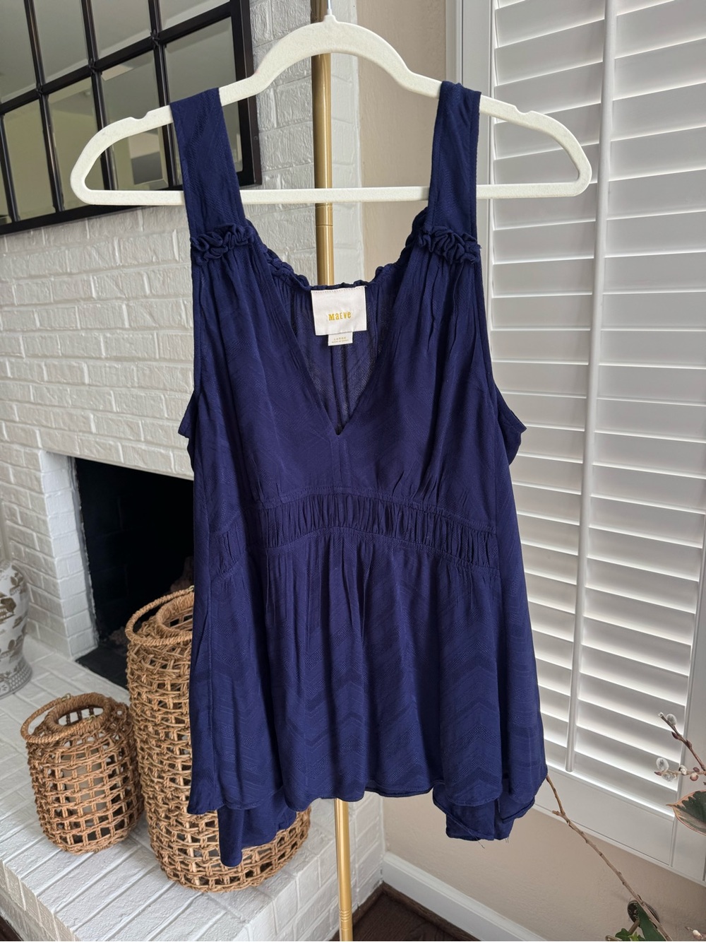Anthropologie Maeve Bretta Gathered Tank Top